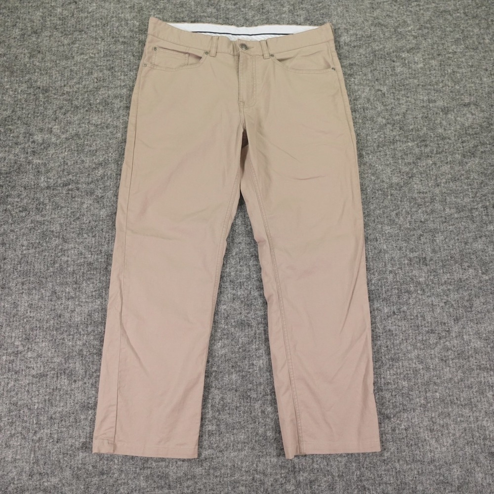 Peter Millar Pants‎ Mens 34x26 Beige Khaki Soft Touch Twill 5 Pocket Pima Cotton